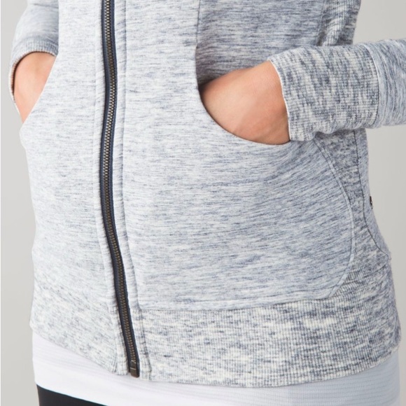 Lululemon Scuba Hoodie II Heathered Space Dyed Gris 4 - Picture 5 of 12